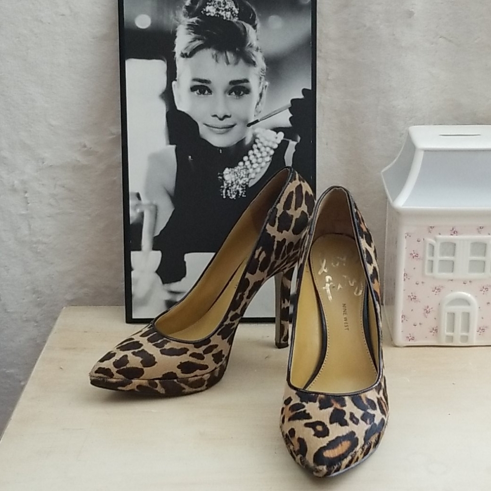 Nine West LoveFury cheetah/leopard print heels
